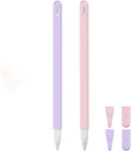 Apple Pencil 2nd Gen Case, Apple Pencil Cover, Protective Silicone Sleeve for Apple Pencil 2nd Generation (Pink + Purple)