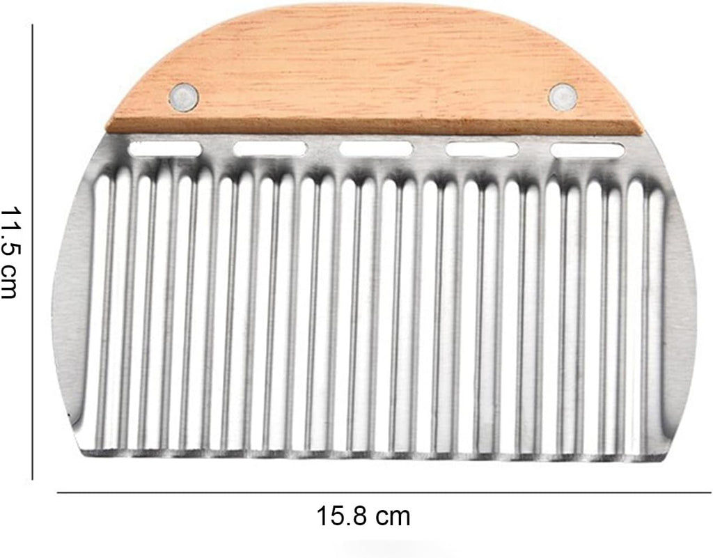 Stainless Steel Wave Cutter, Wave Knife Potato Cutter for Potatoes, Crinkle, French Fries and Fruits, Vegetable Blade with Scalloped Edge