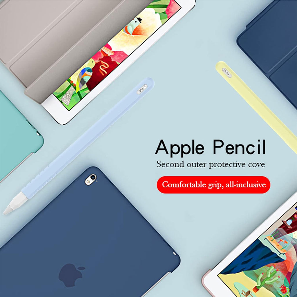 Apple Pencil 2nd Gen Case, Apple Pencil Cover, Protective Silicone Sleeve for Apple Pencil 2nd Generation (Pink + Purple)