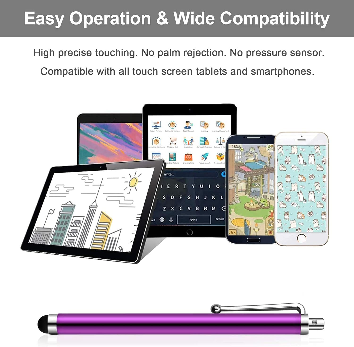 Stylus Pens for Touch Screens, 12Pack Universal Capacitive Touch Screen Pens for Tablets, Samsung Galaxy, Smartphones, All Universal Touch Screen Devices